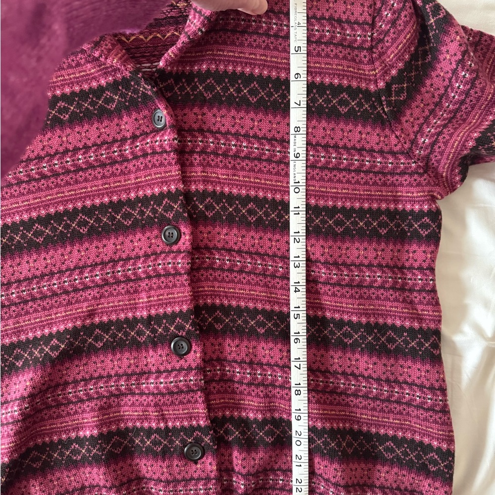 Pendleton Women Brown and Pink Knit Cardigan - Picture 7 of 9